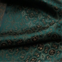 Dunkelgrüner Chinesischer Traditioneller Mongolischer Gewandstoff Brokat Jacquard für Herren Damen Kleidung Hemd Vorhang Sofa