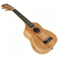 21 Inch Wooden Ukulele Kit, 4 String Small Guitar, Beginner Musical Instrument for Kidswith Carry Bag, Plectrums, Strings, Capo