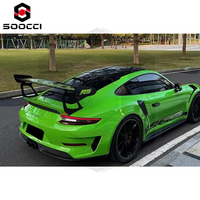 Aileron arrière double pont style GT3RS en fibre de carbone sèche pour Porsche 991.1 991.2 avec surface époxy hautement polie