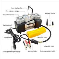 Compresseur d'Air Portable 12V Double Cylindre pour Pneus de Voiture