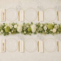 Assiette de présentation décorative en verre transparent de 13 pouces avec bord doré pour mariage, banquet, événement, table de réception, hôtel, restauration, fête