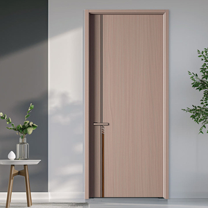 2024 moderne en bois massif 6 panneaux résistant à l'eau portes intérieures blanches entièrement finies pour cuisine et salle de bain - Product Image 3