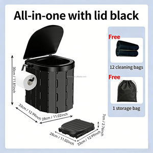 <span class=keywords><strong>Toilettes</strong></span> portables LLOWO avec tente d'intimité escamotable, <span class=keywords><strong>toilettes</strong></span> portables pour adultes, tentes de douche, cabine de change, kit de tente de <span class=keywords><strong>toilettes</strong></span> pour la randonnée - Product Image 6