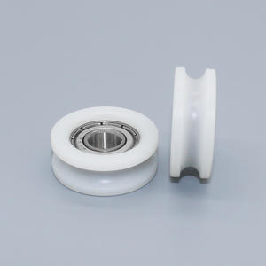 ล้อเลื่อนรูปตัวยูสำหรับห้องอาบน้ำ พร้อมลูกปืน 698ZZ ผลิตจากพลาสติกและยางเคลือบ ขนาด 8*26.8*10 มม. - Product Image 2