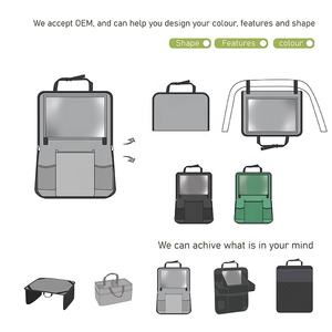 Organisateur de siège arrière de <span class=keywords><strong>voiture</strong></span> en polyester durable, 4 à 7 compartiments, pliable, protège-pieds <span class=keywords><strong>pour</strong></span> enfants, <span class=keywords><strong>tablette</strong></span> tactile <span class=keywords><strong>pour</strong></span> l'intérieur de la <span class=keywords><strong>voiture</strong></span> - Product Image 5