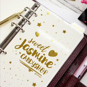 2025 Creative Foil Stamped 6-Hole <strong>Flipchart</strong> A6/A5 PVC Clear Divider Week/Month Ruler Today's Best <strong>Paper</strong> Spiral Loose-Leaf Gift - Product Image 4