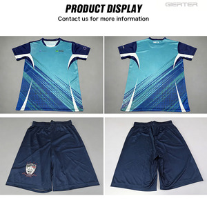 ชุดกีฬาแบดมินตันและเทนนิสแบบกำหนดเองสำหรับทีม  ชุดแข่งขันและฝึกซ้อม เสื้อยืดแขนสั้น กางเกงขาสั้น สำหรับผู้ใหญ่ ไซส์พลัส - Product Image 3