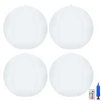 Boules de lumière flottantes gonflables à énergie solaire à LED RVB transfrontalières pour piscine et jardin et pelouse Lumières RVB à changement de couleur pour l'extérieur