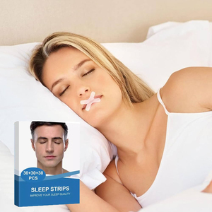 Wholesale High Quality Custom Design Label Sticker Customized Box X and H Shape Anti Snoring Plasters Sleep <b>Strips</b> Mouth Tape - Product Image 2