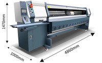 Impresora de inyección de tinta solvente HDM3300 de 3.2 metros para papel tapiz, pancartas, adhesivos para automóviles, cuero y tela, con cabezales de impresión Konica 512i/1024i