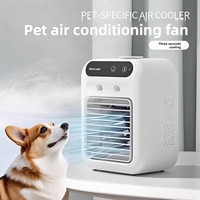 Refroidisseur d'air pour animaux de compagnie, été, chien, chat, ABS et gel de silice, petit ventilateur de refroidissement à moteur DC avec ajout d'eau