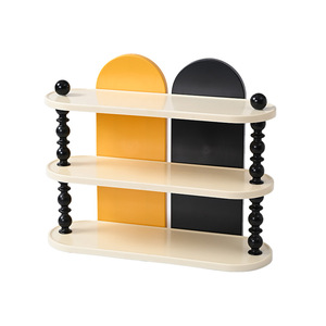 Three Tier <b>Desk</b> Storage Rack Cream Color Standing Type For Kitchenware Coffee Cups Tea Set Organizer Rectangle Shape 3 Floors - Product Image 5