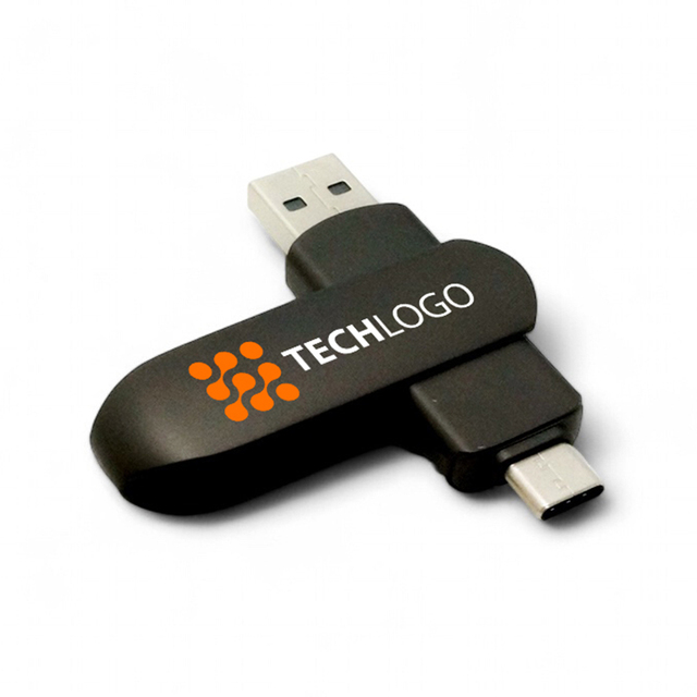 Dual Metal USB Flash Drive OTG U Disk 8GB 16GB 32GB 64GB Custom Brand