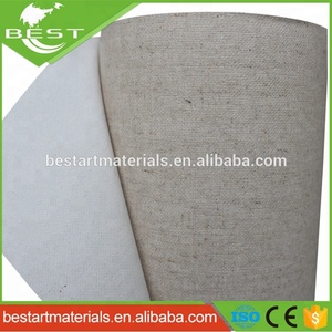 Empresa precio de fábrica 100% de lienzo de lino de algodón rollo de <span class=keywords><strong>tela</strong></span> para pinturas - Product Image 3