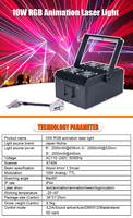 Projecteur laser RGB 10W 30Kpps ILDA pour événements, scène, animation 3D en couleur pleine, lumière laser pour DJ, boîte de nuit