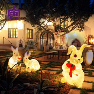 Lámpara Decorativa LED para Jardín, Personalizada, IP65, con Forma de Conejo 3D en Resina Transparente, para Exteriores, Ramadán - Product Image 3