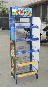 5 Layers French Fries Display Stand With Printed Advertisement