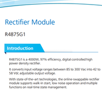 Module redresseur haute efficacité 97% CONSPOWER R4875G1 53.5V 75A 4000W Alimentation CC pour télécommunications Convertisseur 42-58V