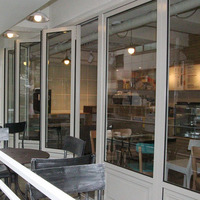 Deda Sun Room puertas plegables personalizadas Puerta de vidrio plegable corredera exterior