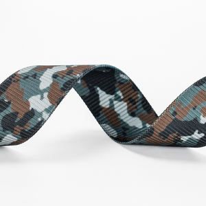 Nastro Termoadesivo in Finto Nylon, Larghezza 2.5/5cm, Stampa Camouflage Irregolare - Product Image 3