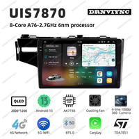10.36 inci 2K QLED Android 13 Sistem Multimedia Mobil Autoradio Navigasi GPS Stereo Radio Mobil untuk Honda Jazz Fit GP GK 2013 - 2019