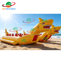 Bateau banane gonflable à prix abordable, toboggan gonflable requin, bateau banane gonflable tractable, flotteur gonflable
