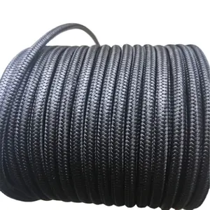 Corde uhmwpe de 2.5mm 12 brins corde de fibre synthétique de couleur noire avec la corde de remorquage de treuil de parapente de charge de rupture élevée