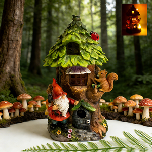 Patung Resin Ramah Lingkungan Berbentuk Dwarf dan Rumah Jamur Berkualitas Tinggi yang Laris Manis untuk Dekorasi Rumah dan Taman - Product Image 2