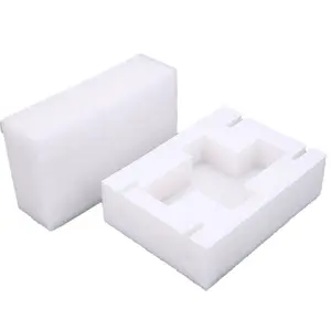 Embalaje blanco EPE esponja espuma personalizada Insertar caja embalaje esponja EPE espuma inserto para vidrio