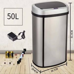 <span class=keywords><strong>Cubo</strong></span> <span class=keywords><strong>de</strong></span> <span class=keywords><strong>basura</strong></span> <span class=keywords><strong>de</strong></span> acero inoxidable <span class=keywords><strong>de</strong></span> 13 galones y <span class=keywords><strong>50</strong></span> <span class=keywords><strong>litros</strong></span>, tapa <span class=keywords><strong>de</strong></span> alta capacidad sin contacto automático, para uso en interiores, para cocina, dormitorio, hogar y oficina - Product Image 6