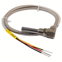 Resistencia Térmica de Platino PT100 de Alta Precisión con Rosca, Sensor de Temperatura Industrial, Sonda Única, Sistema de 3 Cables, IP66, Acero Inoxidable