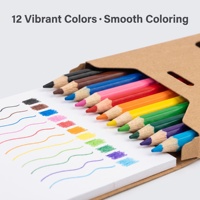 Ensemble de 12 crayons de couleur avec bloc-notes, boîte en kraft, mine de 2,8 mm, bloc-notes de 20 feuilles, bande élastique, kit de dessin écologique pour enfants