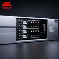 4 Kanal D Sınıfı Güç Amplifikatörü 4x600W 4x900W 2x1800W 2U Profesyonel Ses Amplifikatörü Susturma 1000 SNR 109dB Canlı Ses için
