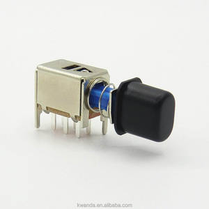 Self <strong>Lock</strong> 6-Pin Pust Button 2Row 2Way Black Ellipse Sleeve 1NO1NC Button Switch - Product Image 1