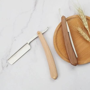 High Quality <strong>Wooden</strong> Handle Straight Edge <strong>Razor</strong> for Men Stainless Steel Manual Straight <strong>Cut</strong> <strong>Throat</strong> Barber Shaving <strong>Razor</strong> - Product Image 4