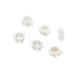 Cuentas espaciadoras en forma de corazón de cobre chapado en oro de 18k con incrustaciones de diamantes para la fabricación de pulseras, componentes de joyería. - Product Image 5