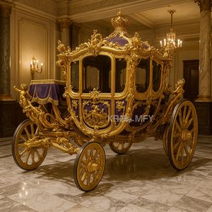 Carroza de Lujo Real con Tracción de Caballos, de Fabricante Directo, con 4 Ruedas de Acero, Eléctrica, 150-250HP, Transporte Especial para 4-6 Personas - Product Image 6