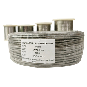 2x1.5mm2 KC <strong>Fiberglass</strong> Sheath FTFE <strong>Insulation</strong> High-<strong>Temperature</strong> Thermocouple Compensating Lead Cable Wire 220V 380V <strong>Rated</strong> Voltage - Product Image 6