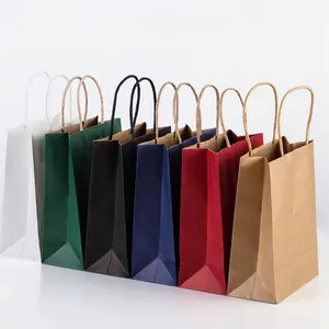 Luxury Custom Printed Flexography Laminated Shopping Coated Rigid Materials Gift Packaging Paper Bag With Your Own Logo