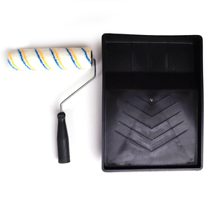 Blue & Yellow Striped <b>Paint</b> <b>Roller</b> and Tray Set - 9 Inch - Product Image 3