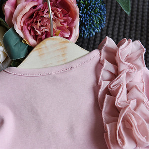 Produits innovants à vendre : Ensemble mignon pour filles, manteau court à fleurs et jupe, haut rose à manches longues avec jupe intégrée - Product Image 4