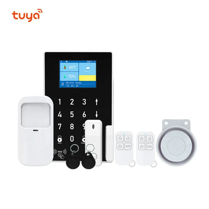 Nieuwe 2.8 ''Groot Scherm Ota Functie Gsm Wifi Security Anti Diefstal Tuya Alarmsysteem Met Contact Id