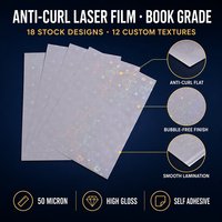 Film laser froid en gros 50 microns anti-ondulation sans bulles pour papier thermique, couverture d'album photo, motif personnalisé OEM ODM