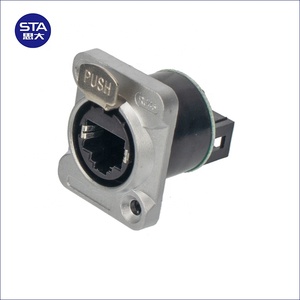 D Loại bảng điều khiển gắn kết thẳng phải Angled RJ45 nữ để nữ Chassis ổ cắm CAT5E cat6A Ethernet công nghiệp RJ45 kết nối - Product Image 5