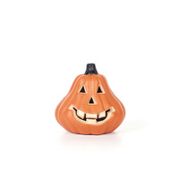 Realistische Plastik-Kürbis-Jack-O'-Lantern-Leuchte, Batteriebetrieben & Wasserdicht für Halloween-Dekoration im Freien