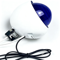 Feu de signalisation LED stroboscopique 12W rouge et bleu, lampe de détresse, boîtier ABS, IP65, support en acier inoxydable, lumière de sécurité pour chariot élévateur et VTT