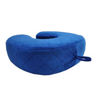 Oreiller de voyage portable en mousse à mémoire de forme tricotée en U, super doux et moelleux, avec logo personnalisé, pour avion, bureau, voiture