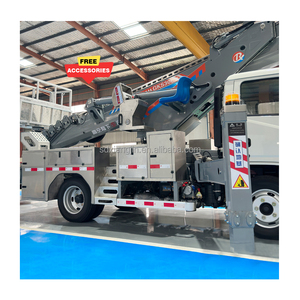 Camion Manlift 17m 20m 21m 23m <span class=keywords><strong>28m</strong></span> 33m 45m plate-forme élévatrice de cargaison de camion à flèche avec système hydraulique et panier - Product Image 3