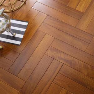 내화 미얀마 티크 단단한 나무 바닥 버마어 경목 바닥 럭셔리 인테리어 클릭 쪽모이 세공 헤링본 나무 바닥 - Product Image 4