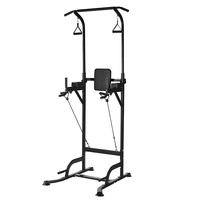 Tour de musculation multifonction réglable en acier pour tractions, dips et poulies, idéal pour l'entraînement complet à domicile